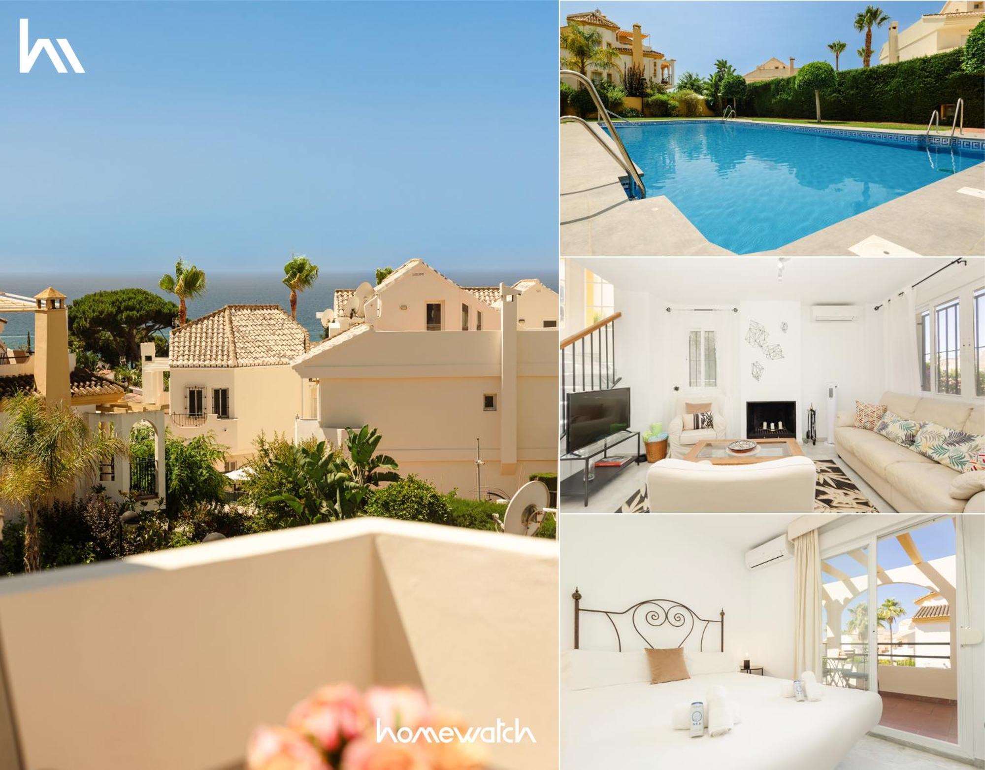 Beautiful Townhouse Walking Distance To The Beach In Costabella, Marbellac Extérieur photo